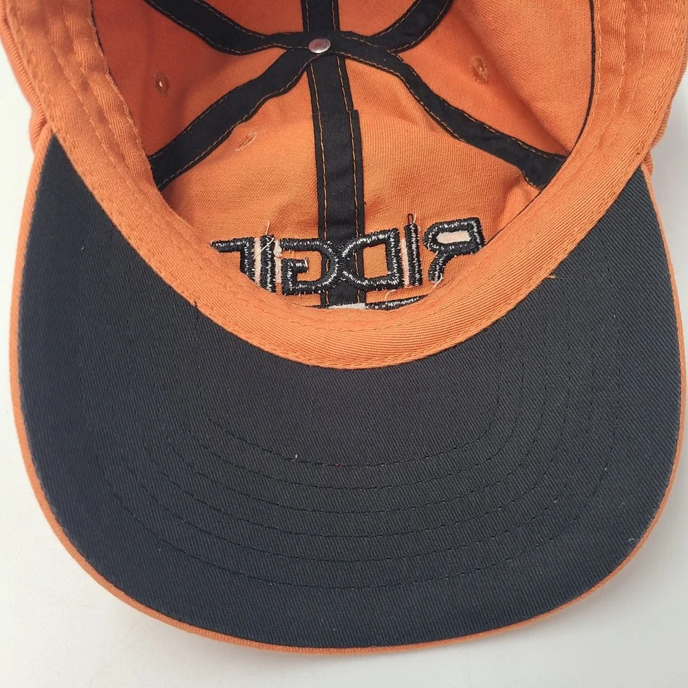 Ridgid Hat Strapback Orange Black Tool Brand Construction Workwear Casual Men